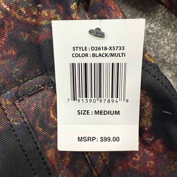 Fresh Prints of Bel-Air Floral Jacket Men M Black Multi Cotton Zip Up Streetwear - Picture 3 of 11